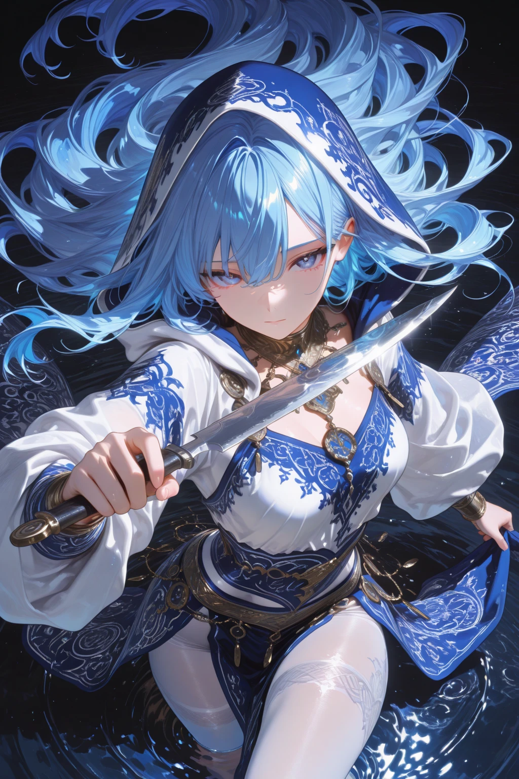 High quality,beautyな背景,detailed,masterpiece,beauty,1 person,Late teens,Up to the waist,Cute Woman,Fluttering,
Lots of frills,Big Breasts,Cleavage Emphasis,笑face, ((((perfection_face))),(Beautiful lighting:1.3),Dynamic Pose,Extreme pose,transformation,Naughty,Naughty light blue hair,Golden Ratio,Purple Eyes,Long Hair,Magical girl,Have a magic wand,