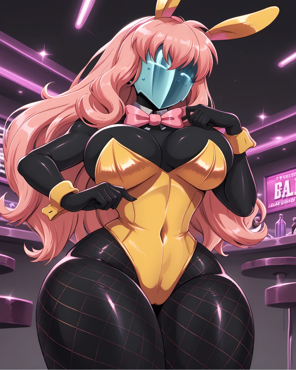 a cartoon picture of a woman in a black outfit and a star, thicc, cutesexyrobutts, oppai cyberpunk, ( ( misa amane # ) ), oc commission, monokini, android 18, misa amane *, commission for high res, lola bunny fanart, ecchi anime style, oppai, anya from spy x family,((green eyes))