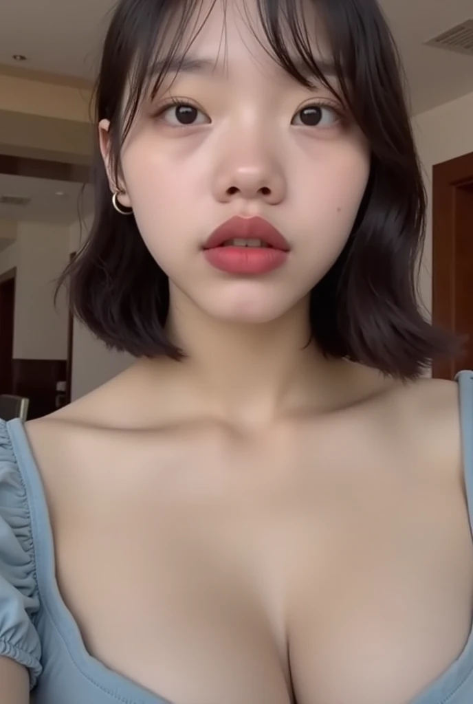 A Girl, Naked kneeling on the yard after school, ((can see the whole body)), away from viewers. She was a beautiful teenager, pretty, adorable, cute, Youthful. She's slim, slender, petite, skinny, (chest constriction), (small breasts), (small breasts). She was sweating, soaked wet , sweat on the skin, wet hair. She looks natural, relaxed, Unpretentious. Cunning side. Make a funny face. (Sticking out your tongue), Tell secrets, conceal, shyness, excitement. She stared, Look at the viewer. She has short black hair. She was naked , The camera focuses on her face, Facial light, Very large aperture, ((f/1.2)), shallow depth of field, Strong lens background blur effect, ISO 3000, Auto white balance, Extreme Detail, Professional lighting, soft light, RAW images, best quality, masterpiece, award-winning photography, Large file size, 8k, High resolution, taken with Sony's DSLR camera.