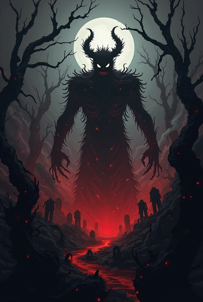 A spine-chilling movie poster featuring a sinister clown as the antagonist in a forest-set horror film. A group of young campers are seen inside a tent, petrified and huddled together, while the menacing clown looms outside, ready to strike. The forest is eerily dark, with only the moonlight illuminating the scene. The overall atmosphere is one of suspense and dread, as the audience anticipates the next terrifying moment.