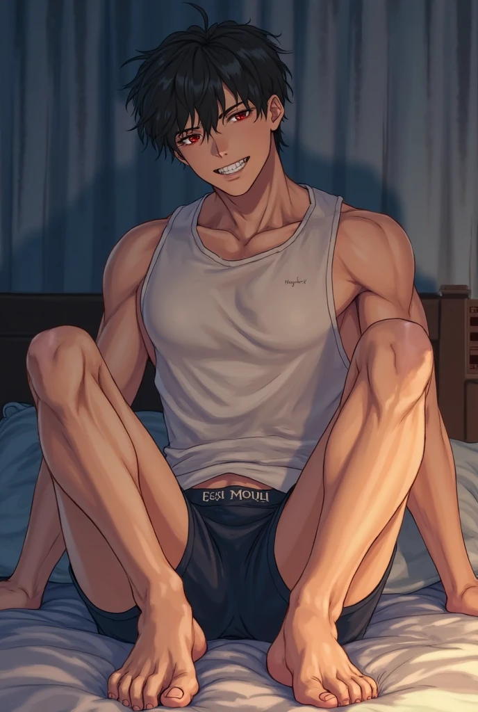Cat boy in boxers briefs