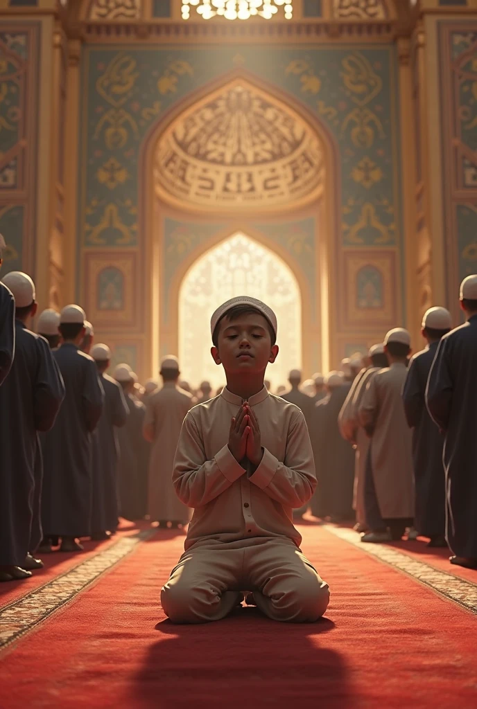 A ??? praying namaz in masjid with jamat