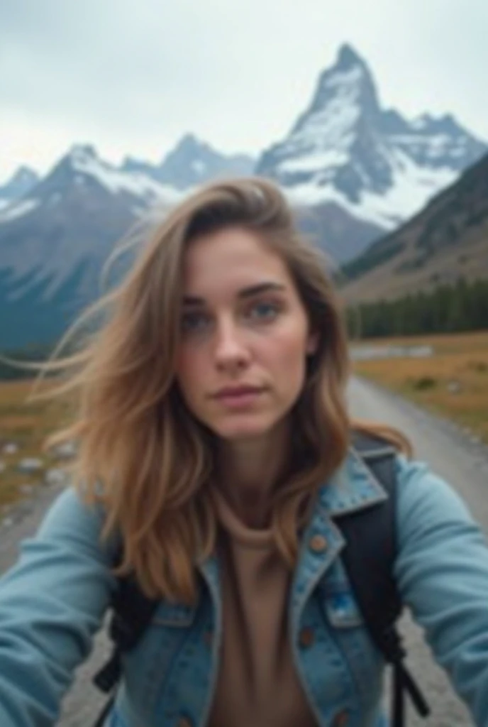 hyper realistic gopro action photo of a beautiful 18yo girl with small breasts (looking at camera:1.3), windy, analog style, masterpiece, brunette, freckles, TLOU_EW <lora:lora_TLOU_EW_5thAnyLORA:0.6>, full-body