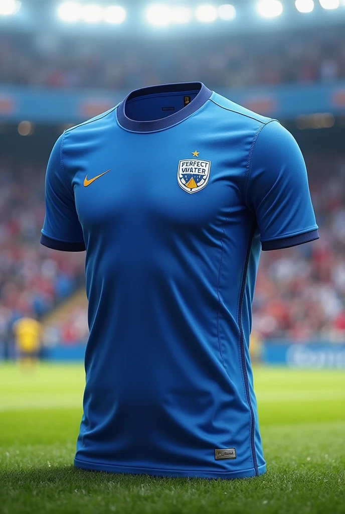 Light blue football shirt with water logo