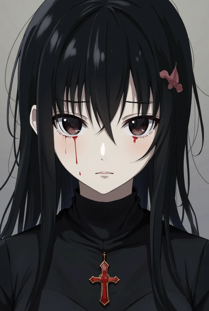 Shinomiya Kaguya, Shinomiyakaguya, Red eyes, small breasts, list brook, black fur, Red eyes, naked, saliva, after the kiss, trace of saliva, saliva thread, blush 