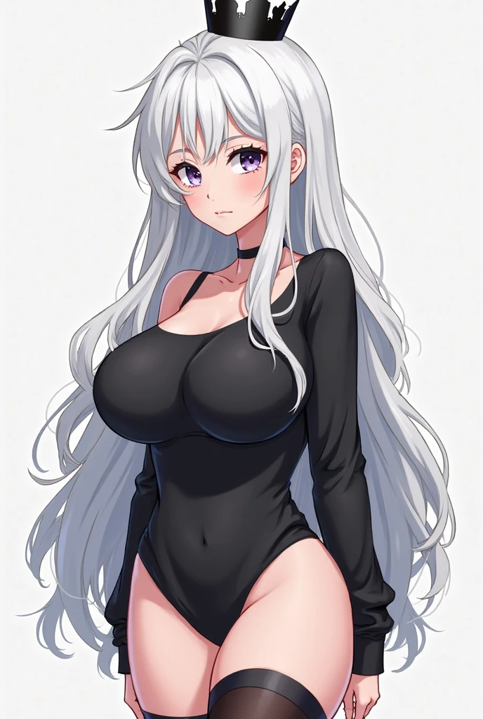 Big Breasts、long hair、Silver Hair、Red Eye、White camisole、Black Pants、Long, slender legs、Emphasize the chest、High resolution、masterpiece、Highest quality、High-resolution model