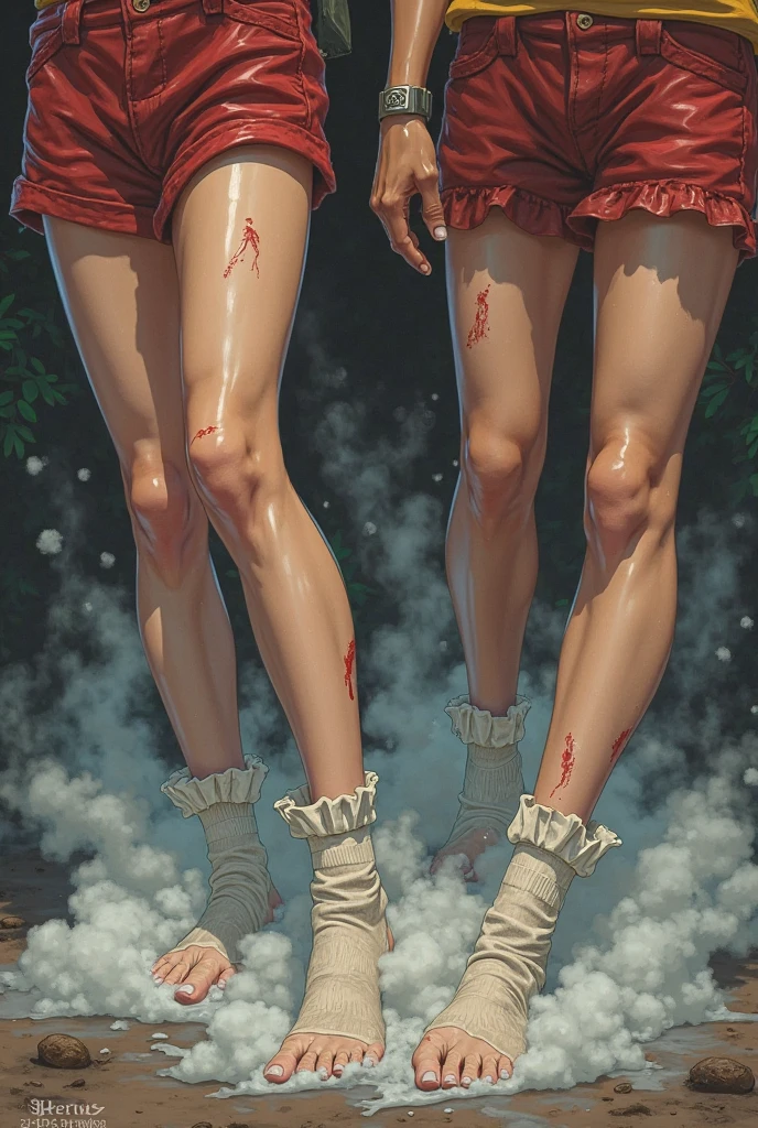 The pubic legs are divided into sulcus and chest white