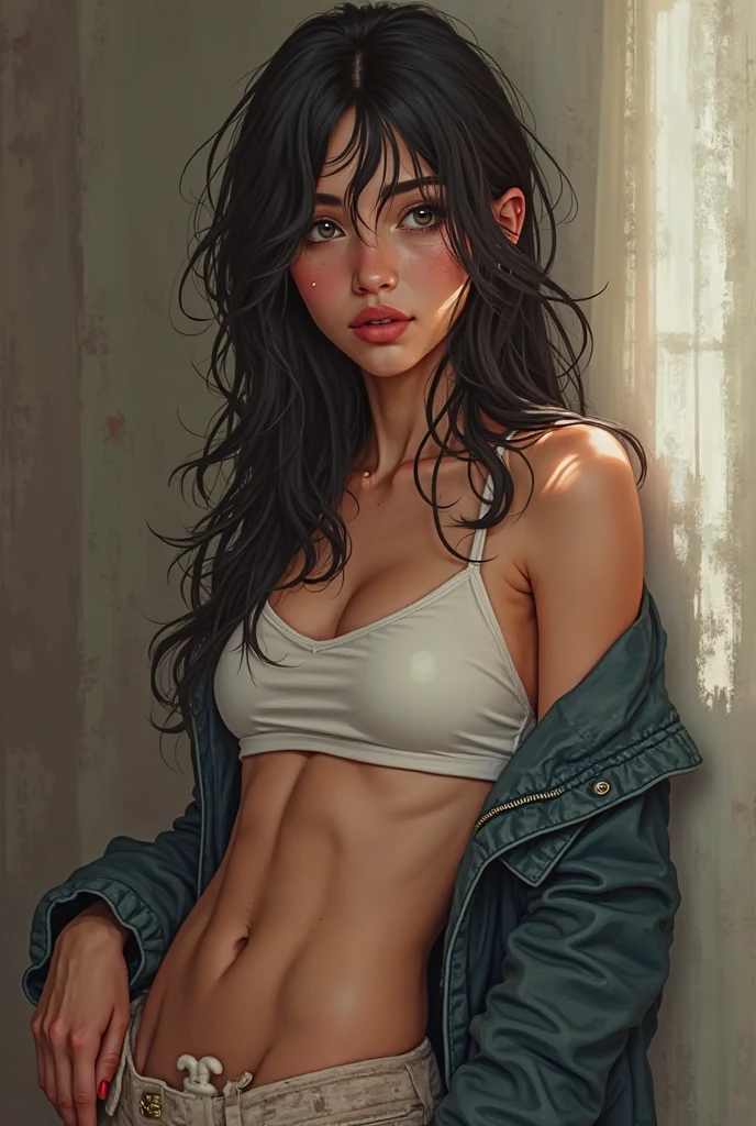 foto de corpo inteiro de (female Sitting on a window sill of mini skirt with open legs , calcinha sexy . pequeno sorriso), (rosto realista detalhado), (((hiper-detalhado))), , de calcinha, calcinha fio dental, Expandido, symmetrical face, aluno detalhado, olhos expressivos, Casey Baugh, Michael Garmash, Sophie Anderson, Hasui Kawase, maquiagem, fotografia real, Visual moderno, fotografia real (Realistic:1.5)
