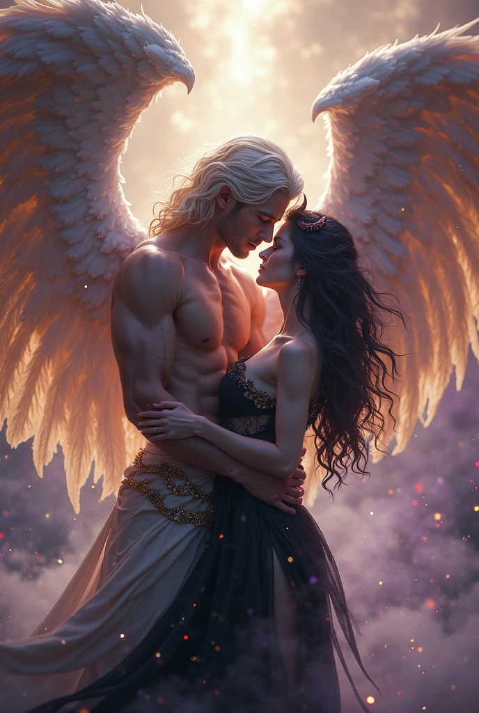 Un homme ange amoureux d'une diablesse  