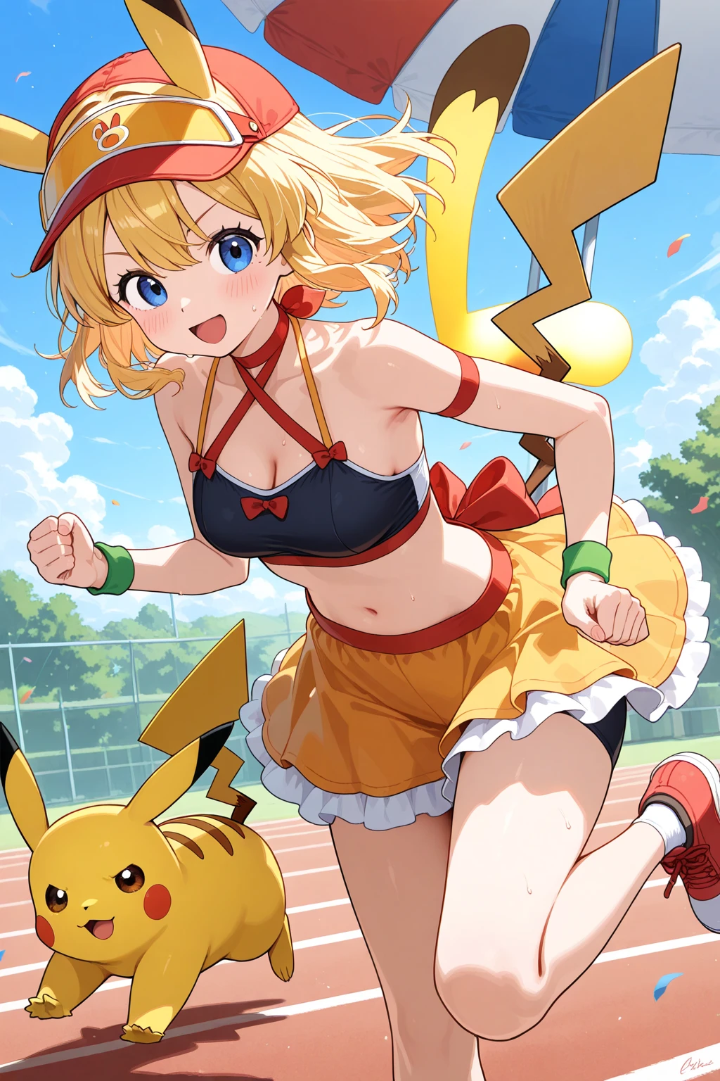 Serena Serena / Pokemon、Feeling embarrassed、Erotic Pose、Both arms up、Beautiful Armpits、Big Breasts、grassland、Having sex、Being ?????、Creampie、Male genitalia are inserted into the vagina、My breasts are being massaged、Grabbed by the chest、Serena Serena / Pokemon、looks fun