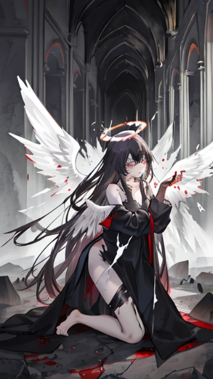 naked woman、fullnude、 (nose blush, Naughty, half opened eye, Drooling), [Full body shot]、BDSM、Plenty of love juice、pale pubic hair、Wearing a black dog collar with a chain attached,Full body shot,body piercings,Large open legs、Lying in bed、Hands tied above the head、Head-to-toe shots、Hand flail、fetters、Squirting、spout、There are a lot of them all over the body,The udder is squeezed out with a rope、slightly turned to the side、The lower back is cramping up and down、Chest is bobbing up and down、Crying in pain、Both legs are raised above the head in a V-shape、Swing your hips up and down violently、Ahegao、Lower your hips deeply、all the way to the base、The waist is on the floor、hanekawa tsubasa、her black hair is tied into two braids.、eye glass、Colossal tits、Colossal tits、    Her body is tied with ropes、Chest pressure.、Lying on your back in bed、