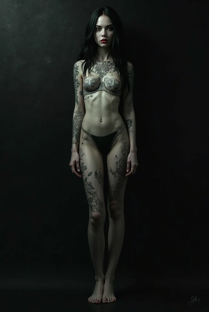1 slender naked girl in full height, smile, (((huge natural beautiful breasts))), (((wide hips))), (((slim waist))), (((Boke))),depth of field, Cute face, Blue eyes, plump lips, Beautiful eyes make up, back view, ((tattoos)), highly detailed leather, slender body, perfect body, athletic body, slim waist, small nipples, visible muscles on the body, black triangle pubic hair, very long wavy red hair, masterpiece, model shooting style, split, Full-length portrait with legs, sexy pose, ((8 k, RAW photo, top quality, masterpiece), Color photography in RAW format with high detail, professional photography, (realistic, photorealism:1. 37), (top quality), (best shadow), (Best Illustration), ultra high resolution, highly detailed CG wallpaper unified 8K, Physics-based rendering, professional lighting), very world