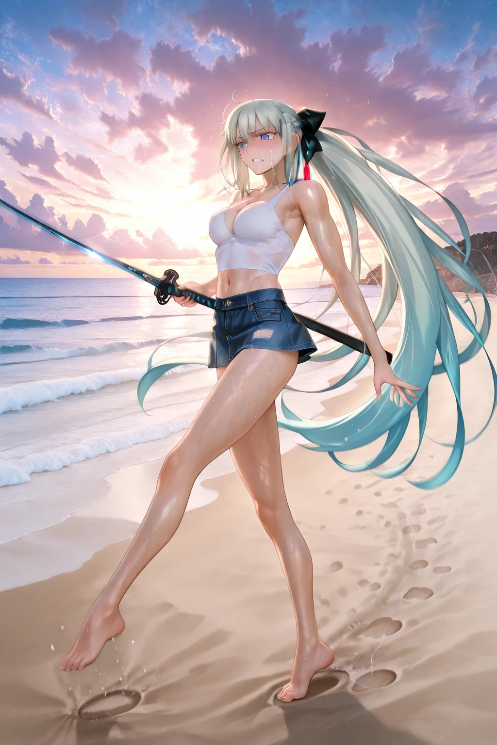 dos chicas, una adolescente y una adulta, espada, senos grandes, de las colecciones, armadura, ropa ajustada, bikini, cabello rubio, ojos verdes, espada, armadura, lesbia