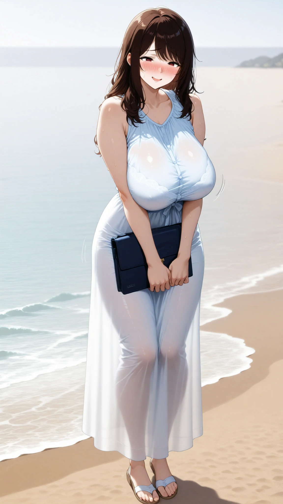 a close up of a woman wearing a white top and shorts, Sleek white skintight suit, Realistic perfect figure, wearing white clothes, Close-up half-length photo, realistic bikini, Wearing white tights, Realistic shadow perfect body, clear portrait of demi rose, Fair, smooth and translucent skin, Clear curve details, Upper body close-up, fully dressed. sexy painting