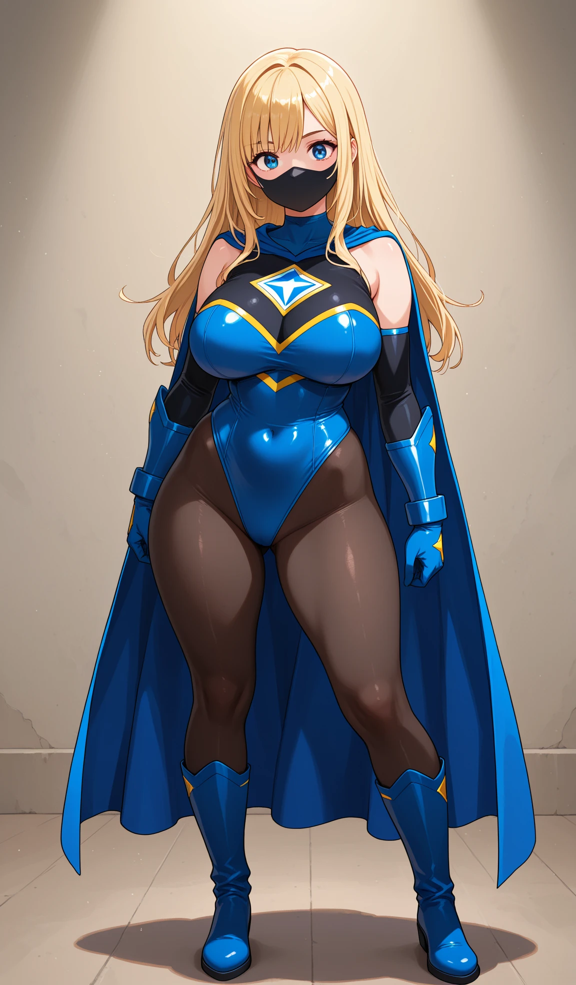 best quality masterpiece extremely detailed highres 1girl huge breasts Bodysuit slave sexy cloak