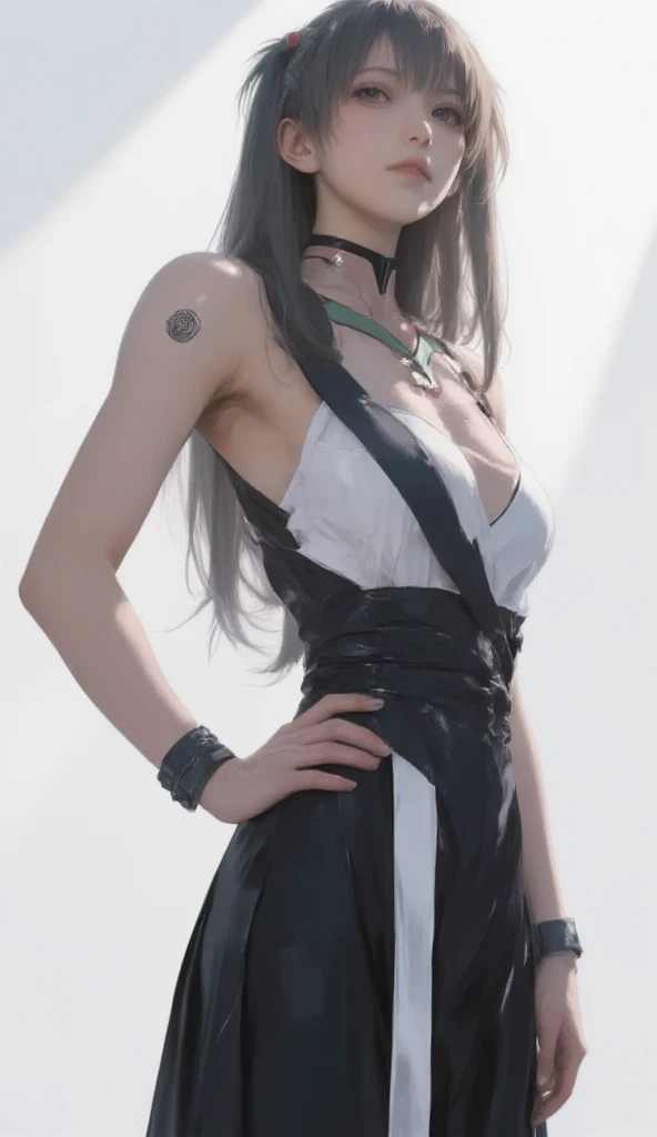 (Best Quality), ((Masterpiece), (Details: 1.4 pieces), 3D, Beautiful Pure Beauty, (Black Crop Outfit: 1.9), (Sandals: 1.6), (Short White Skirt: 1.2) HDR (High Dynamic Range), Ray Tracing, NVIDIA RTX, Super Resolution, Unreal 5, Subsurface Scattering, PBR Texture, Post Processing, Anisotropic Filtering, Depth of Field, Maximum Sharpness and Sharpness, Multi-layer Texture, Albedo and Highlight Mapping, Surface Shading, Mitsu - Accurate simulation of material interactions, perfect proportional ratio, octane rendering, two-color light, large aperture, low ISO, white balance, rule of thirds, 8K RAW,