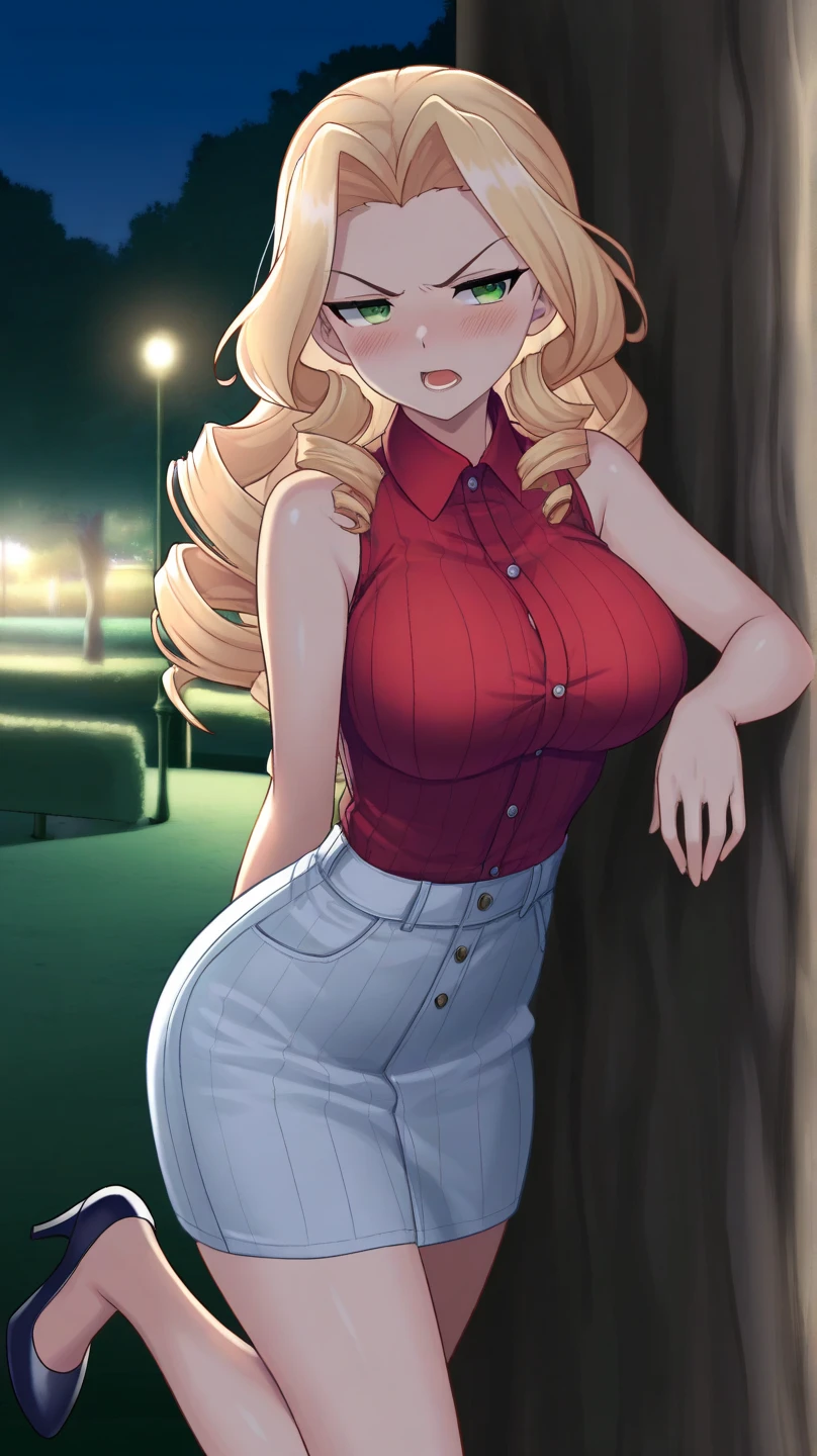 4K,extremely detailed CG , high-resolution, masterpiece, best quality, ultra-detailed,illustration, an extremely delicate and beautiful, well-groomed face ,Perfect face, perfect body,perfect hands, nsfw(nsfw:1.4), 1girl, outdoors,Nude(Nude:1.4), full body,standing, ((stand up, One-handed salute)), smile(happy:1.15), (head tilt side to side:1.35), (one hand salute:1.05)