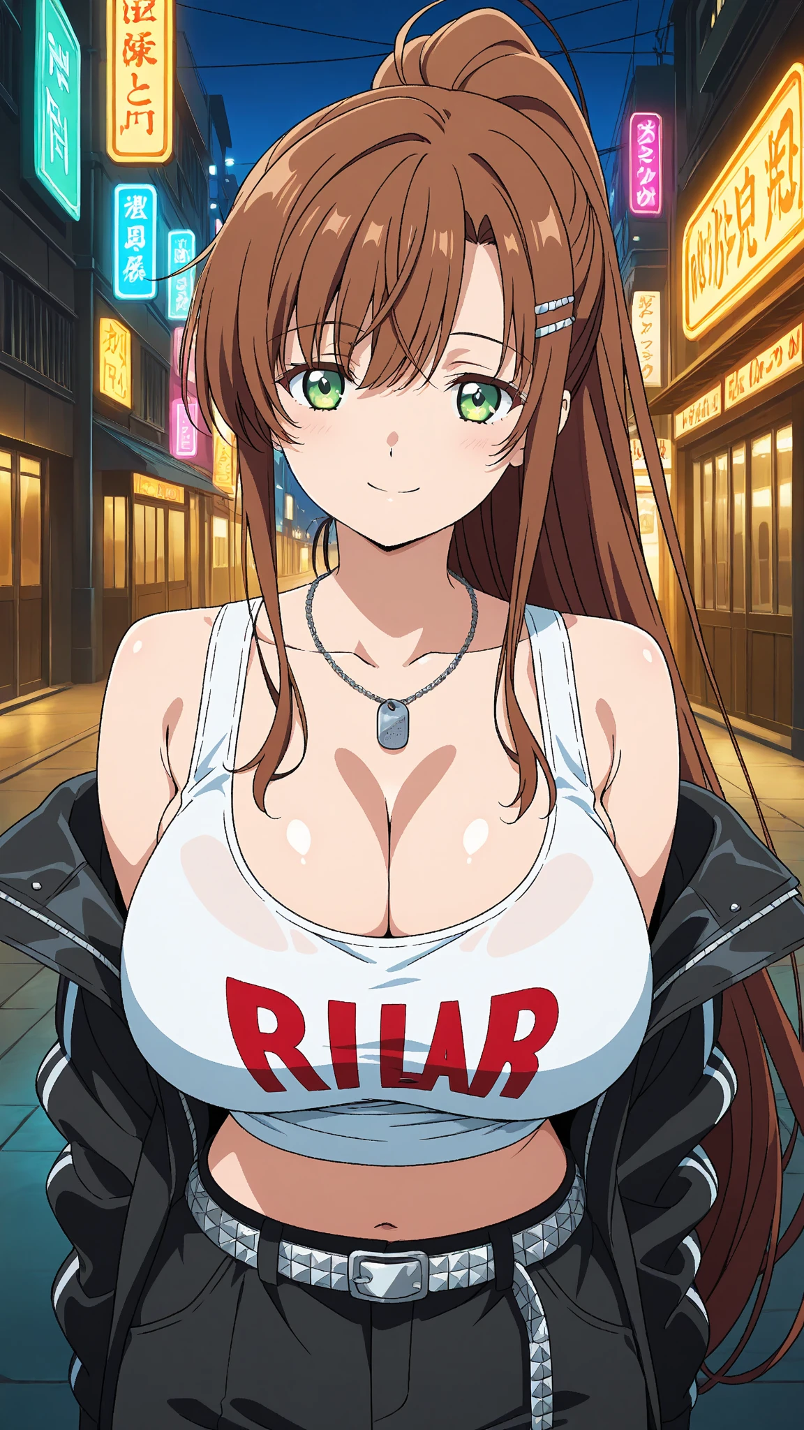 85mm lens, 1girl, arm_support, bare_shoulders, red_hair, blurry, blurry_background, breasts, building, car, car_interior, city_lights, cleavage, collarbone, dress, earrings, ground_vehicle, halterneck, jewelry, large_breasts, looking_at_viewer, mole, motor_vehicle, on_vehicle, red_lips, road, sitting, skirt, smile, solo, Erza Scarlett, 1girl, solo, red hair, long hair, breasts,cleavage, evening gown, plunging neckline, stlouis