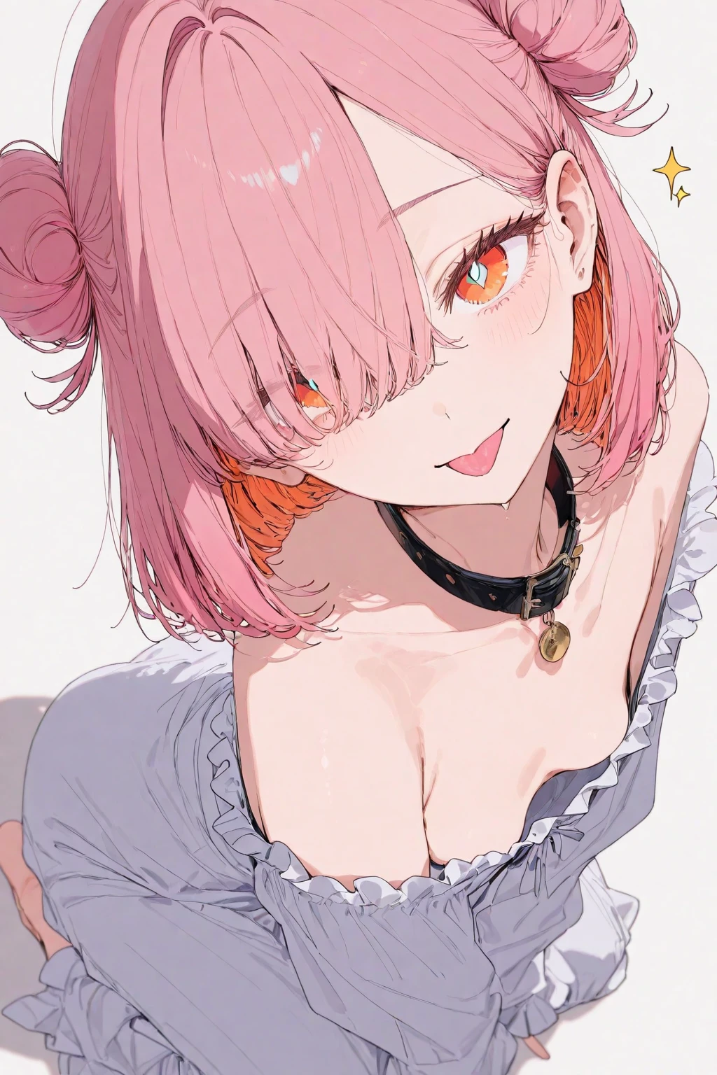 emo girl, white background, kawaii, full body, pink hair, Emotional, gothic, 22year old