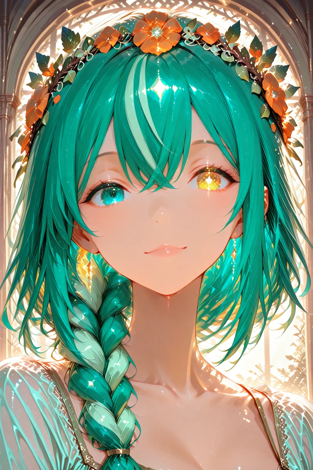 ceramics,Girl,cyan colors,anime big breast