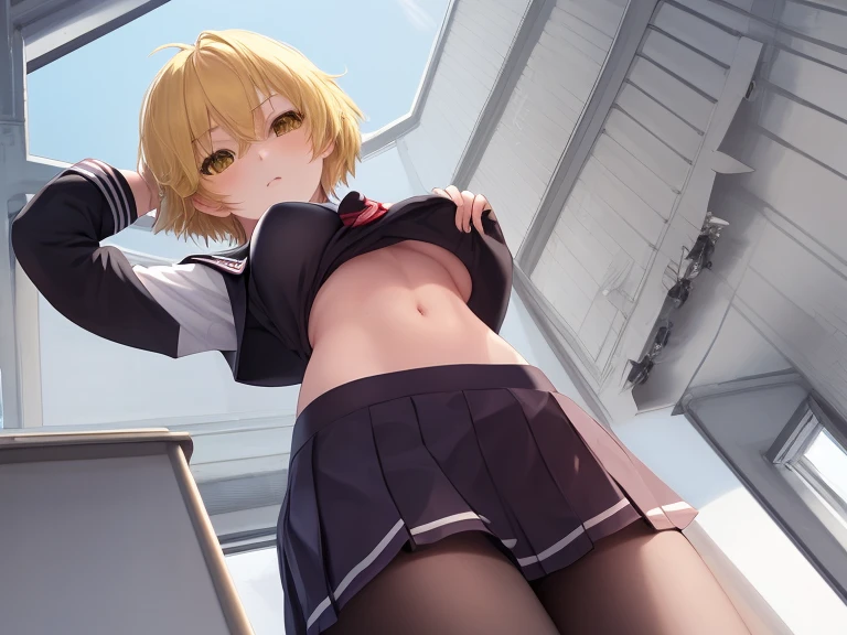 masterpiece, best quality,anime style, 1 girl,(((slender body))), (((small breast))),(((hot pants, white tanktop,red tie))),(((((a gorilla man grabbing the girl))))), ((((restrained, arms behind back)))),((((cum)))), (beautiful face), (((short hair))), (((straight hair))), ((((blonde hair)))),detailed beautiful skin, (perfect hands, perfect anatomy)