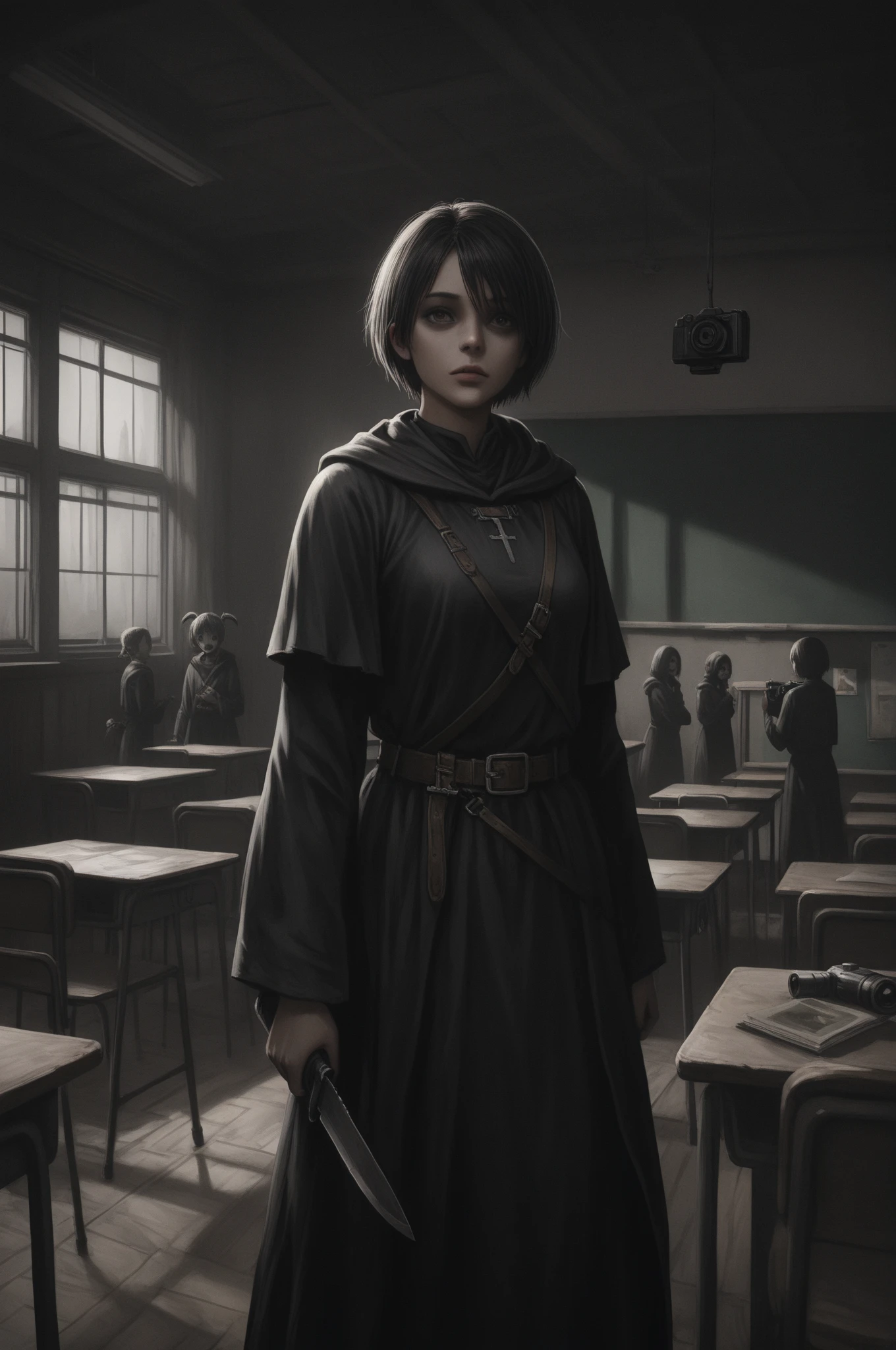 Pee desperation, crying Arya stark peeing herself in class due to bladder urgency, her knickers are dripping wet and she is holding her crotch