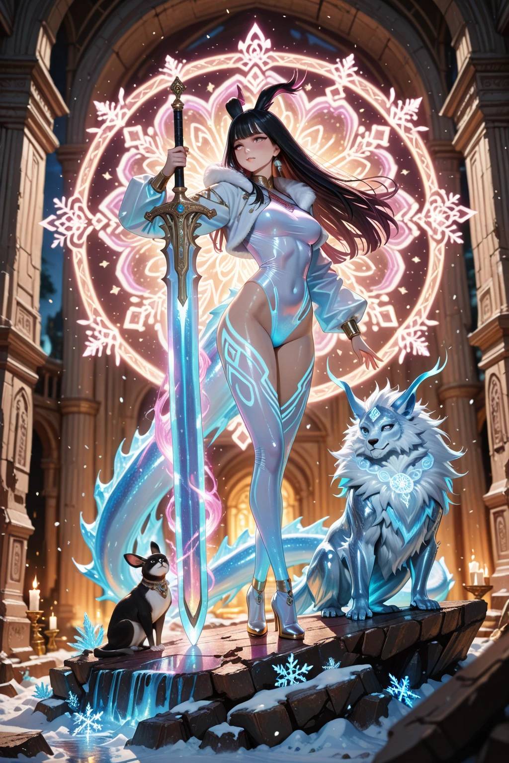 guardian
woman　a beauty girl　Mystical　Fictional creatures　chimera　Dynamism

Guardian
Mystical beings
Bravery and power
Can have a human form
Can have the appearance of an animal
Loyalty and trust
Mission to protect
Magic and supernatural powers
Appears in cultural and fantasy works
The role of protection and protection