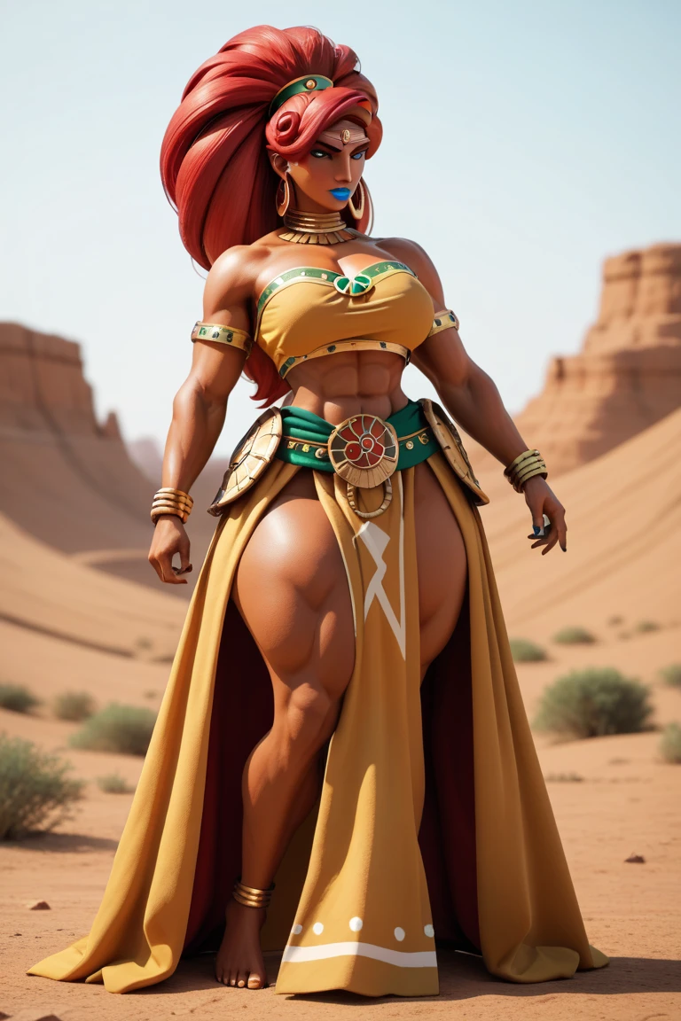 Woman Ebony goddess, afro descendant , undressed, show breasts, show , full body view, spreaded legs, big boobs, big breasts, big ass, voluptuously, long afro volume hair, intricate tribal hair design, holding a tribal spear, cape only.