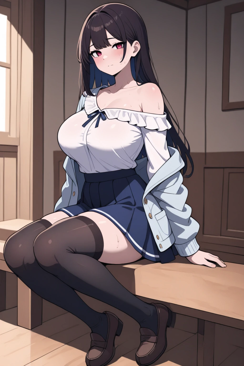 arafed asian woman sitting on the floor in a dress, a picture by Ai-Mitsu, tumblr, shin hanga, young pretty gravure idol, young gravure idol, yasumoto oka, realistic young gravure idol, narumi kakinouchi, young sensual gravure idol, kimi takemura, sui ishida with black hair, ruri, rope around neck,
