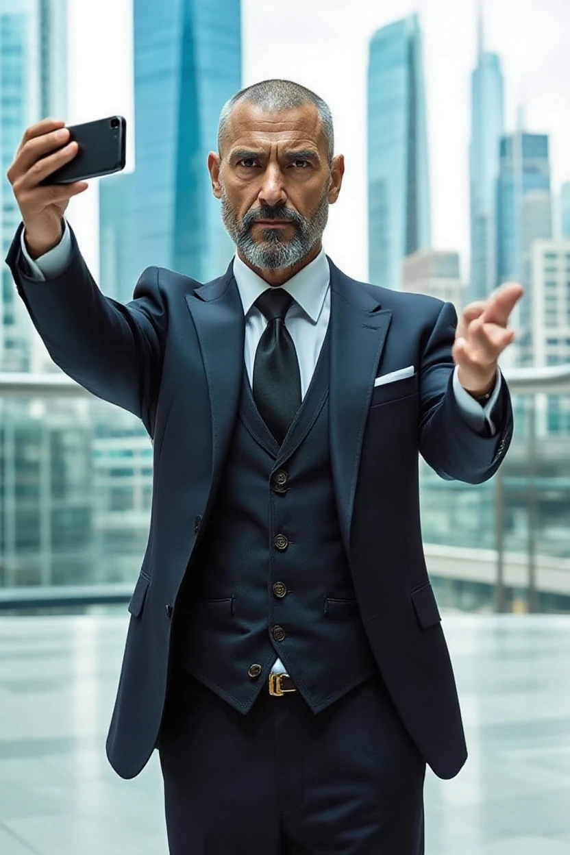 50 years old, muscular, daddy, big bulge, suit trousers, big beard, horny, boss, office, thick, thick thighs, big chest, muscular chest, bulge, muscles, shirt and tie, dress shirt, formal shirt, mature, hd, realistic, At work, big beard and moustache, no jacket, waistcoat, sexy shirt, taking a mirror selfie, shiny clothes, grey hair, fitted, belt, british, shiny white shirt