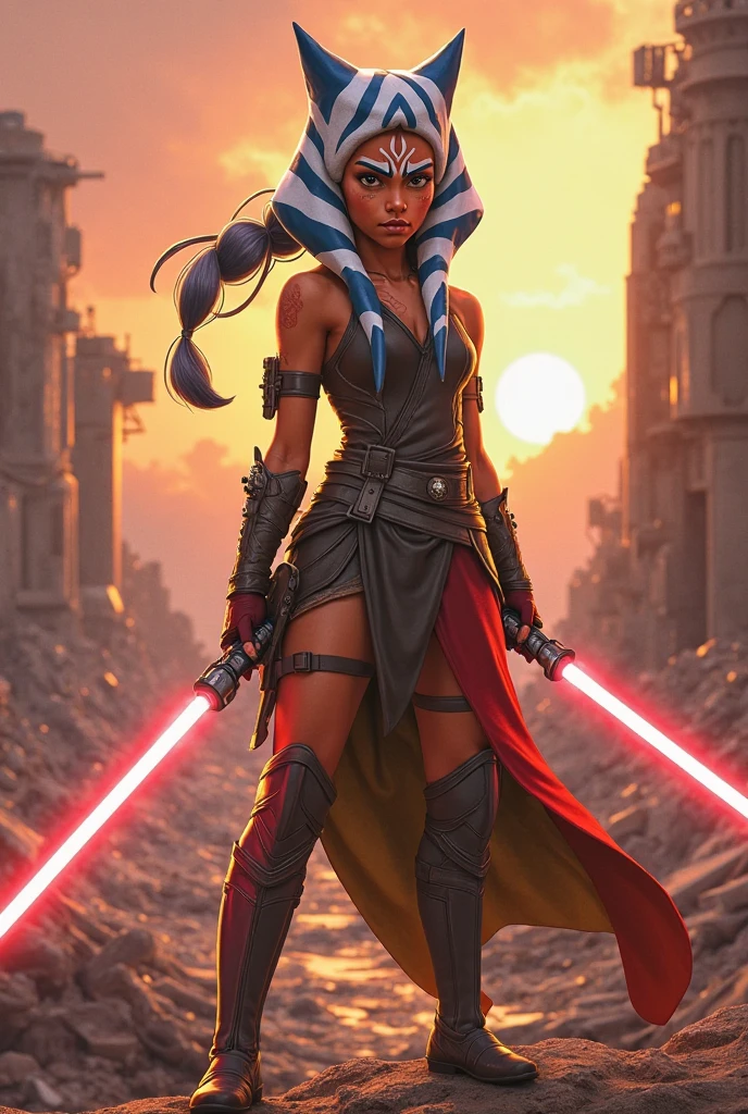 An imperial ship from Star Wars, Cudesexyrobutts, cinco ahsoka, holding a light saber. splash art, 极其详细的Artgerm, Portrait of cinco ahsoka, jedi woman, Star Wars Character, style artgerm, as seen on artgerm, ariana grande as a sith