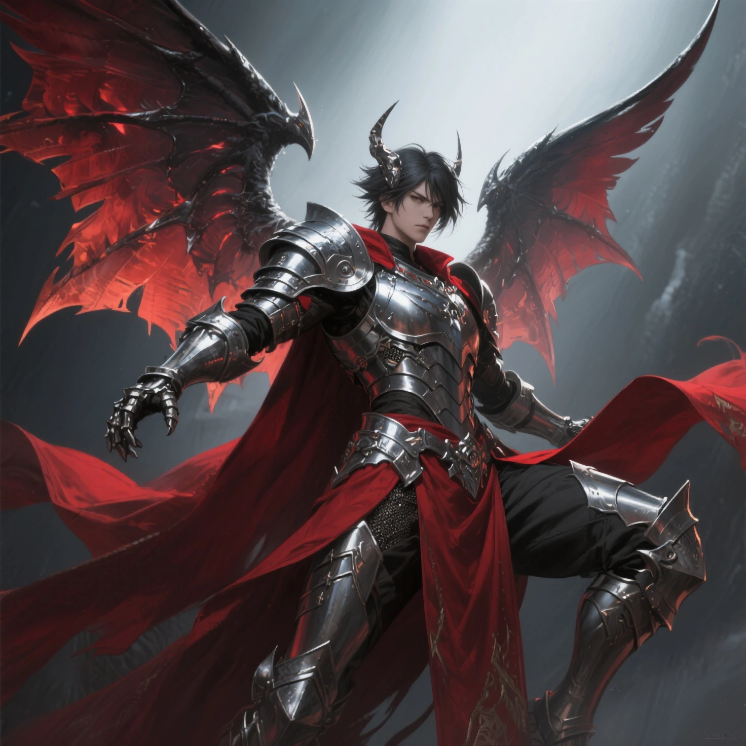 Masterpiece, 4K, Ikemen, <lora:Badass_Ikemen:0.8>, <lora:Rathalos_Armor:0.1>,Badass Ikemen, wearing a rathalos armor without helmet, medieval background, high quality art, enormous amount of detail, wide angle, centered, symmetric, looking at the viewer, face ultra focus