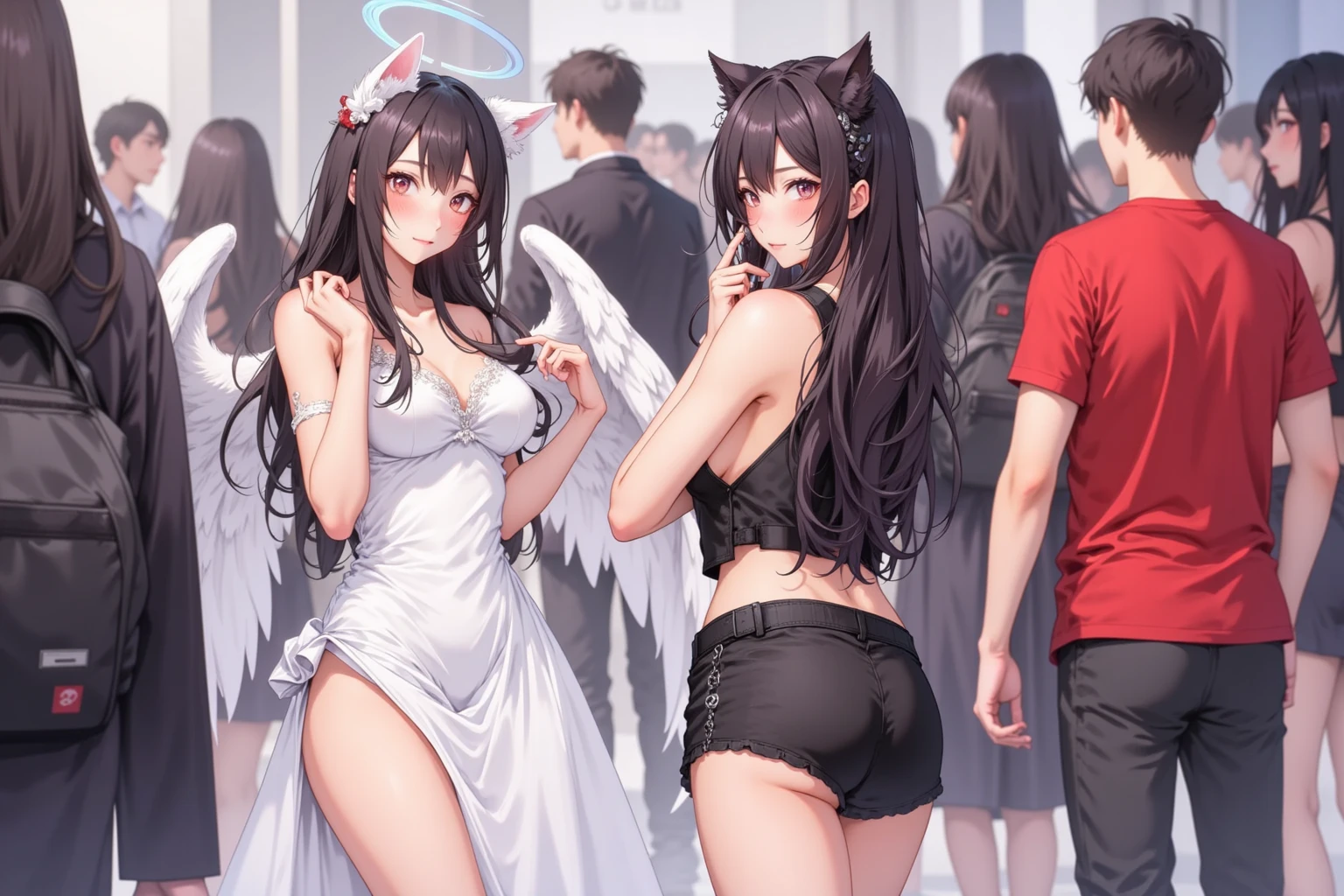 masterpiece, best quality, paizuri, school bag , bandaid, uwabaki, torn pantyhose, show foot, spread , ass_visible_through_thighs, surrounded, multiple others, exhibitionism, audience, background characters, crowd, public humiliation, game_cg, bishoujo, absurdly long hair, white hair, hair wings, crossed bangs, wavy hair, bangs, blunt bangs, naughty_face, endured_face, large breasts, breasts out, cum_on_breast, cum_on_hair, cum_on_food, cameltoe, _juice, grinding, huge_ass, spread_ass, buttjob, femdom, , happy_sex, spitroast, 69, uncensored, , areolae, groping, handjob, facial, tapegag, footjob, thigh_sex, female_, multiple_insertions, x-ray/cross-section/internal_, _in_thighhigh, girl_on_top, bra_lift, transparent underwear, skirt lift, undressing, shirt lift, one breast out, mole on breast, hanging breasts, bouncing breasts,