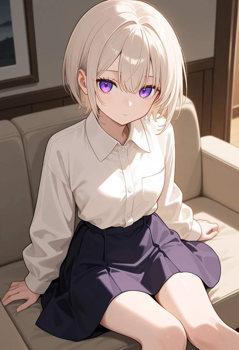 Girl,Blonde,Young,short hair,boyish,Small breasts,Completely naked,Spread your legs,Ahegao