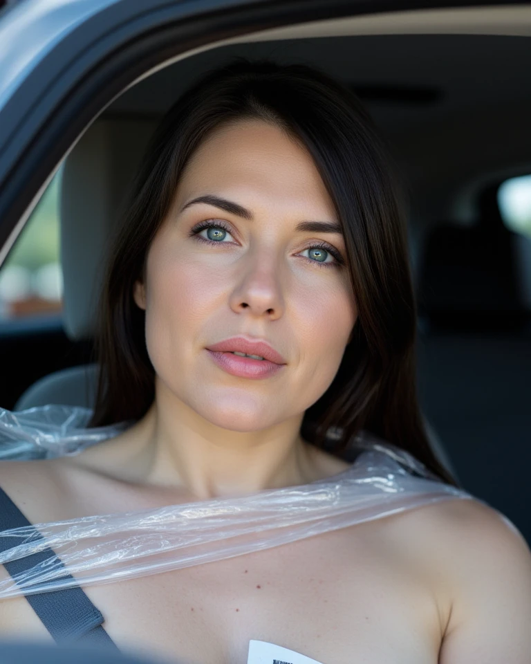 Araffe woman in a car with a cell phone in her hand., profile picture, neckline, beautiful woman, beautiful lady, 4 5 them, profile picture, 5 5 them, Stunning woman, by Winona Nelson, lorena avarez, holy wood actress, 💋 💄 👠 👗, delicious, she is about 6 0 years old, by Edna Mann