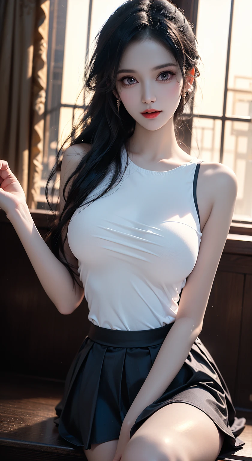 boxing girl, boxing, arafed asian woman in a skirt posing for a picture, jaeyeon nam, gorgeous young korean woman, beautiful south korean woman, korean girl, beautiful young korean woman, korean woman, heonhwa choe, korean women's fashion model, sexy look, big breast, light white hair, sexy pose, show breast