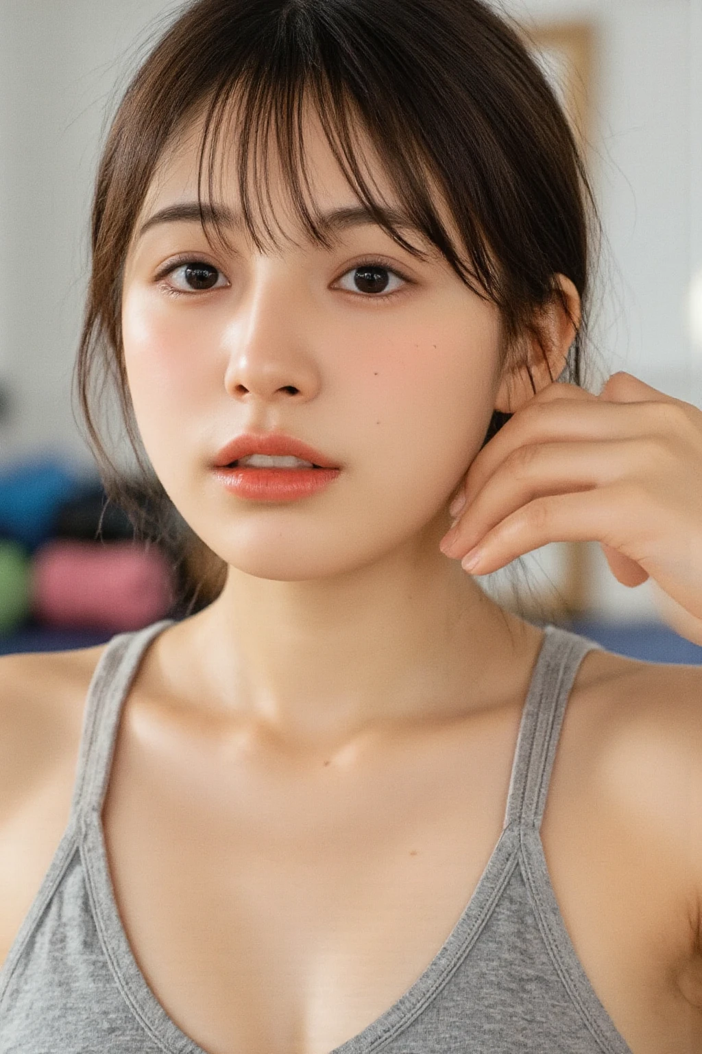 ((G-STRING & THONG)), ((Big Tits:0.6)), ((Flat Chest:1.6)), ((Closed Eyes)), ((Flat Chest)), Naked, Angry pose, Angry face, (((BUN HAIRSTYLE))), masutepiece, High quality, UHD 45K, Realistic face, Realistic skin feeling , A Japanese Lady, 8 years old, , Very cute and baby-like face, (((FLAT CHEST))), (MATRIX WORLD), ((look In front  at the camera and SADNESS)), ((())), (((CUTE GIRL))), ((RED LIPS))