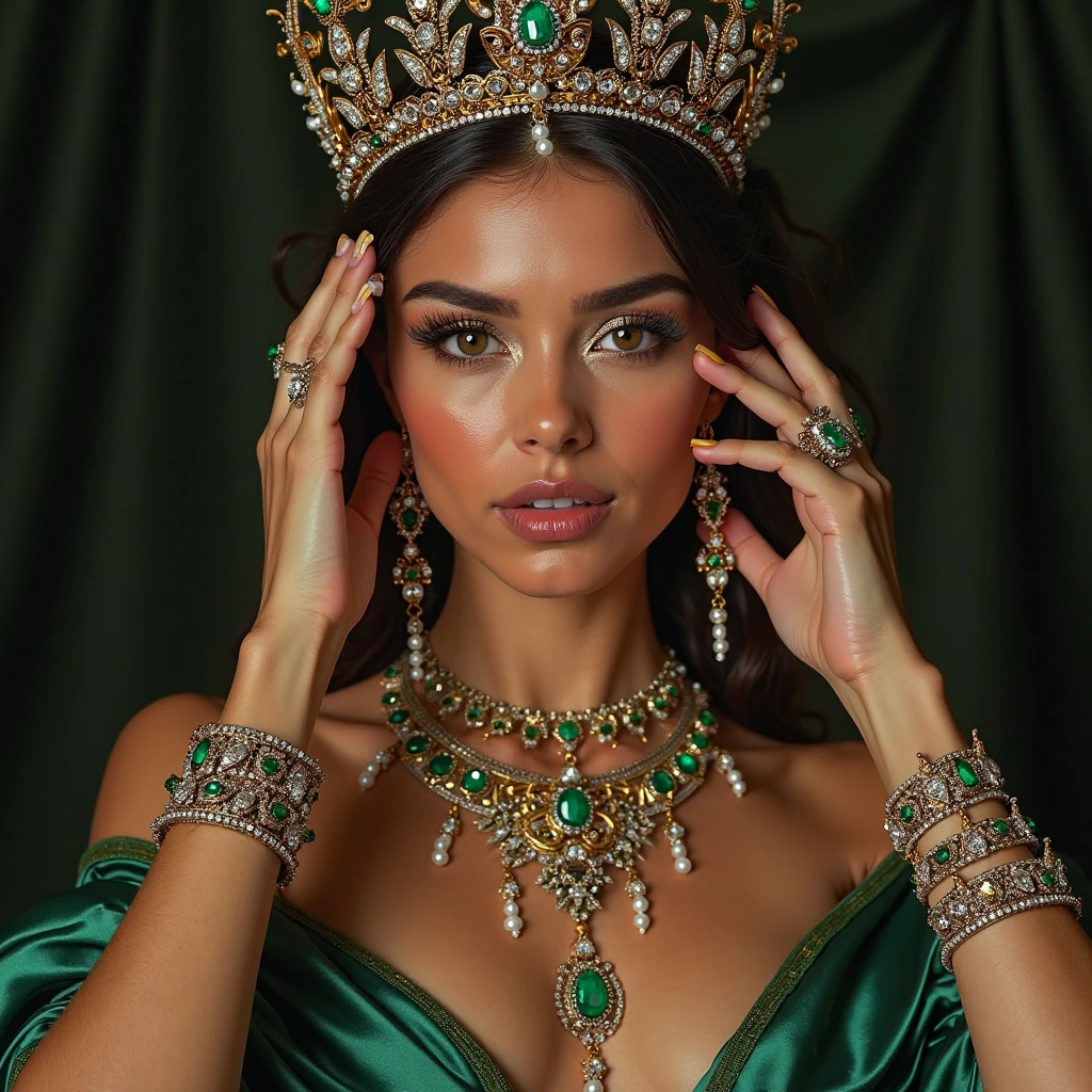(High quality, a work of art, ultra detailed) (detailed hands) Zodiac Sign - Libra Goddess, similar to delicacy and kindness, detailed face, expressive green and clear eyes, vibrant image, productive, enterprising and humanitarian, scales of balance in hand, Style, impulsive, creative, impatient and assertive. flowing black hair dotted with star sparkles, transparent iridescent dress in rainbow hues, in the air with the sun in her hair, full body, crystal clear eyes (detailed eye). strong and powerful makeup. Goddess of the air, breathtaking image, 8k, UHD.