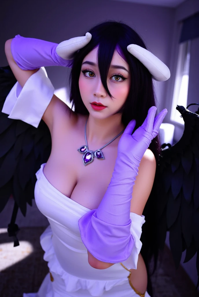 Masterpiece, (Photorealistic:1.5), Best quality, Beautiful lighting, Real life,
Ganyu \(Genshin Impact\), 1girll,,(Small breasts 1.2), ssmile,Close-up,ahoge, architecture, bangs, Bare shoulders, bell, Black gloves, Black pantyhose, (Blue hair), Blush, Breasts, Chinese knot, Detached sleeves, east asian architecture, flower knot, mitts, Horns, Long hair, view the viewer, Medium breasts, Neckbells, Night, Outdoors, Pantyhose, Purple eyes, side locks, Solo, nipple tassels, White sleeves, (Ulzzang-6500:0.5)
, Intricate, High detail, Sharp focus, Dramatic, Beautiful girl , (RAW photo, 8K UHD, filmgrain), Caustics, Subsurface scattering, Pondering