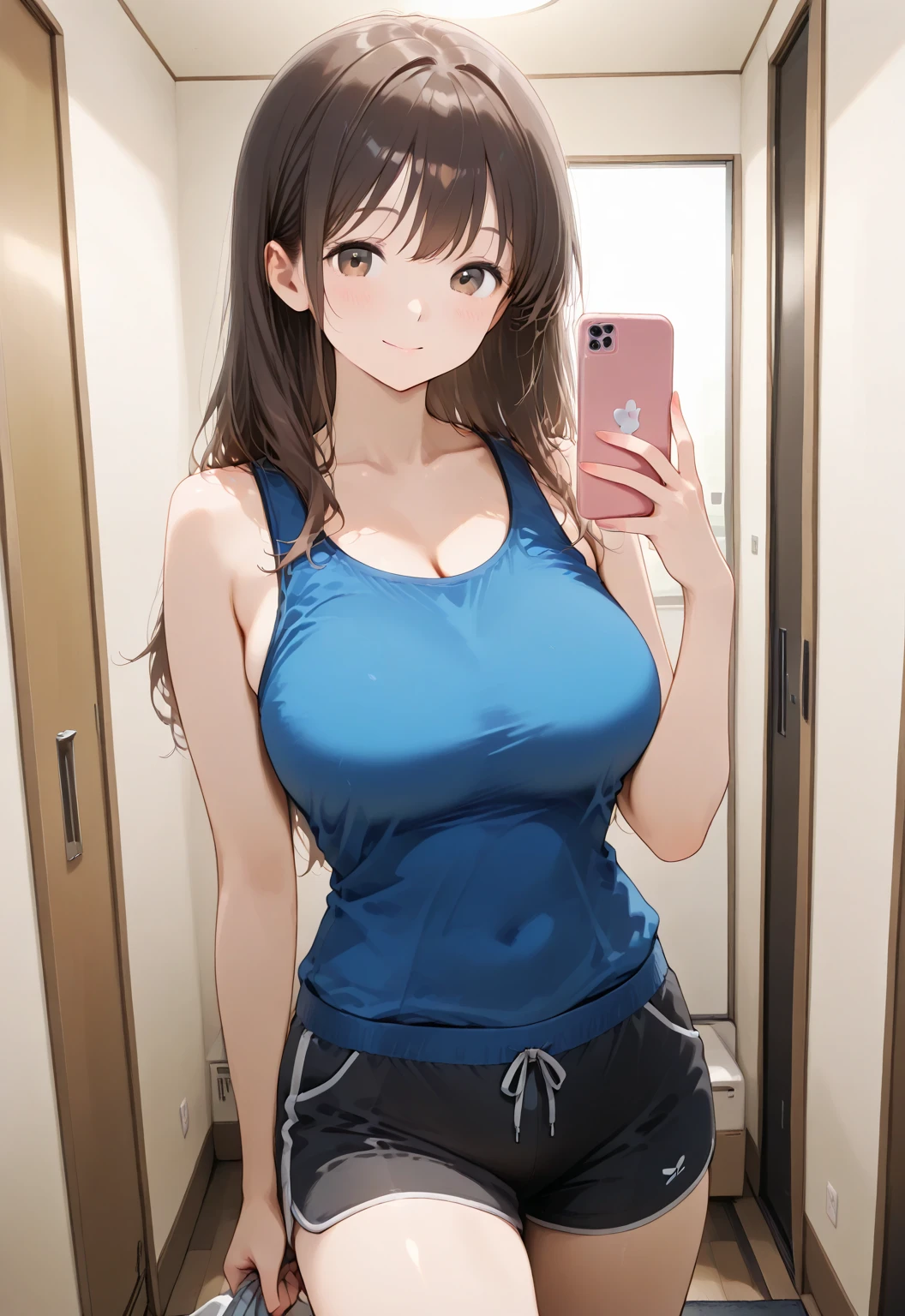 With thin wet clothes 