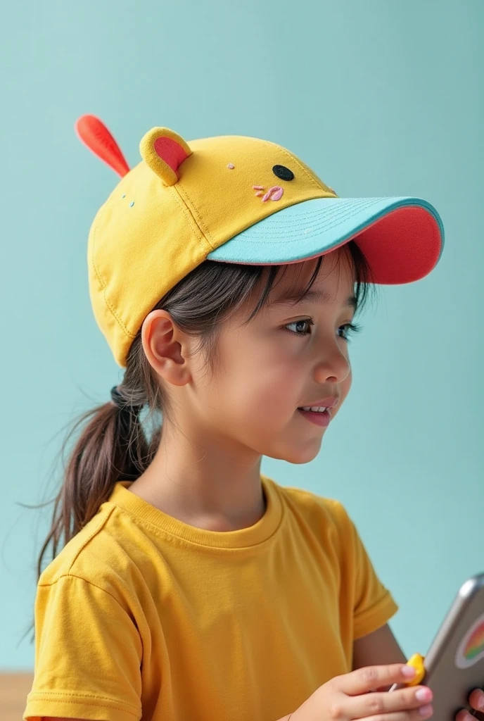 little boy with a cute cat headband