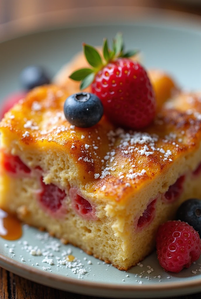 Create an example of an advertisement illustration for Cinnamon Roll Casserole. The title is "Cinnamon Roll Casserole Recipe" + The advertisement must attract the attention of buyers.