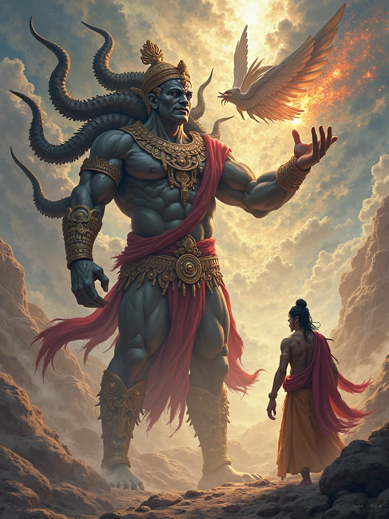 Shri Ram going into lanka meet with Ravan 