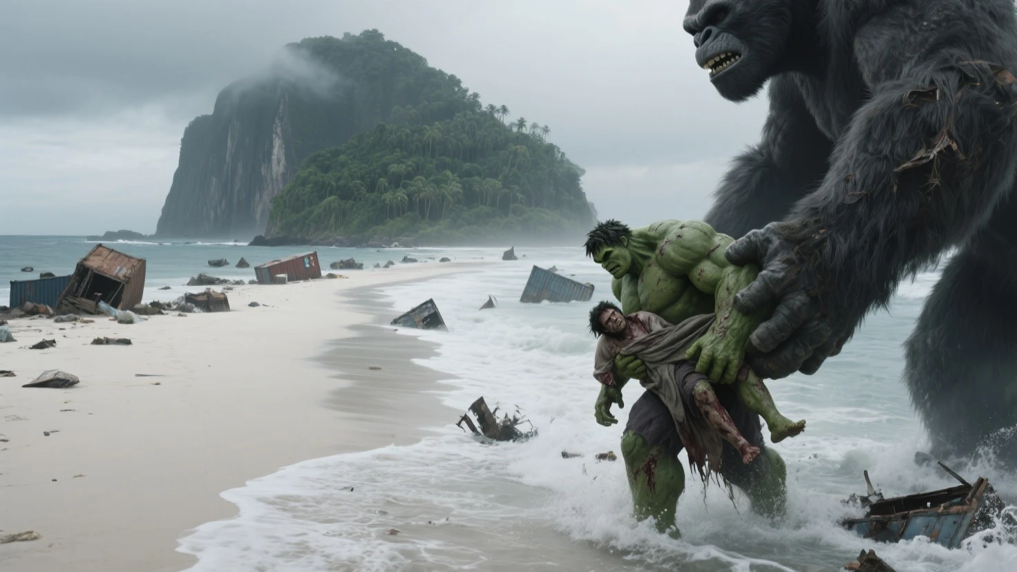 2 orcs on the beach naked