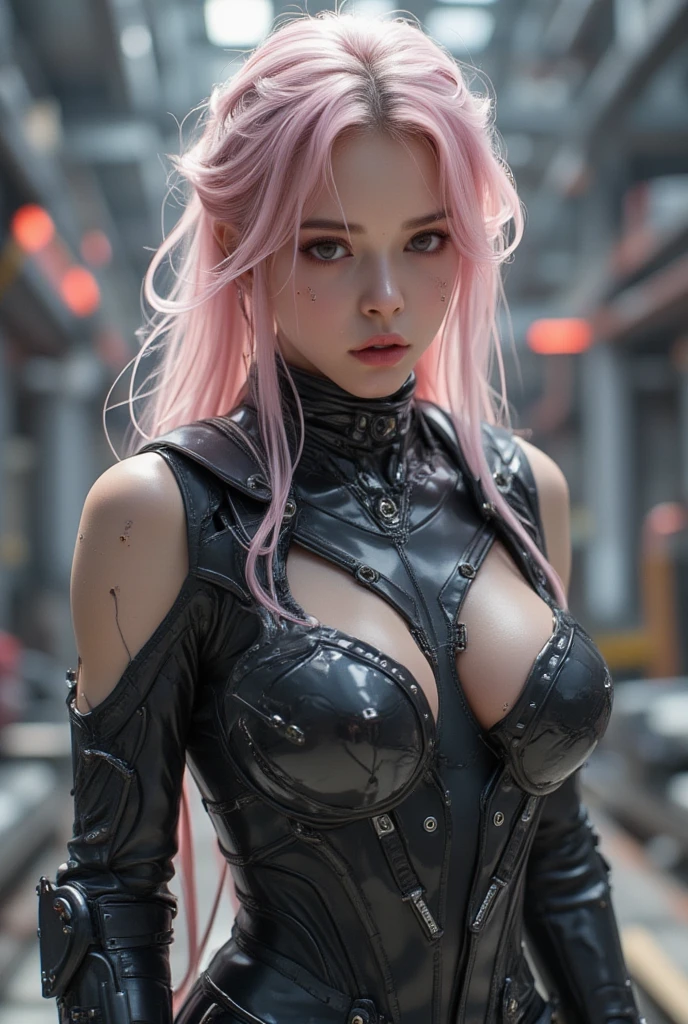 pinkes Haar, Seitenlocken, Haarklammer, mehrfarbige Augen, Grinsen, Kleeblatt Haarschmuck, Raytracing, anaglyph, Anime-Serie, Perspektive, Tachi-e, Ultra-Weitwinkel, Anatomisch korrekt, UHD, best quality, highres, Meisterwerk Meisterwerk, best quality, High resolution), Sweet Chinese girl, Regenbogenhaar, Pinke Lippen, (whole body 3.0), Dynamischer Hintergrund,( Dynamische Pose 0.8)(dynamischer Winkel:1.4) girl im tanga ,beautiful breasts