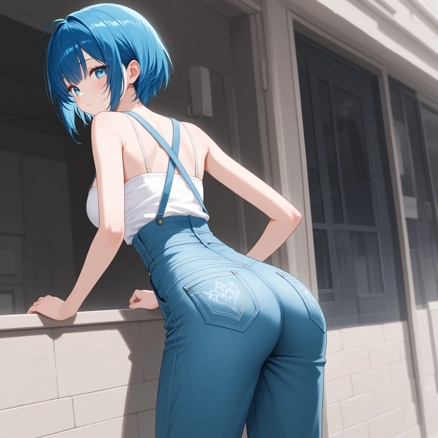 1 chica, solo, vestido chino,from behind, ojos morados,
