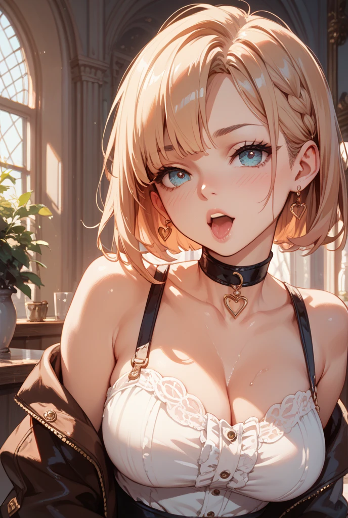 1 Girl、alone、masterpiece,Highest quality,High resolution,Very detailed, Earrings,Big cleavage、Off-the-shoulder tight sweater dress,Cute pose、(((Open your mouth))), Heavy breathing , (Ahegao:1.5), Blonde pixie short hair、(((Accurate 5-finger)))、Accurate human body、Perfect human body、((Captivating smile ))、
Entrance、indoor、open the door、Detailed Background、(night:1.8)