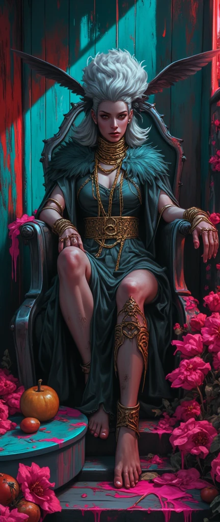 a princess the royal highness of badassery with a fierce wild side to her, adoring her personality with a punkrock rebel deminor out of control attire performing infront of a energetic crowd her resolve