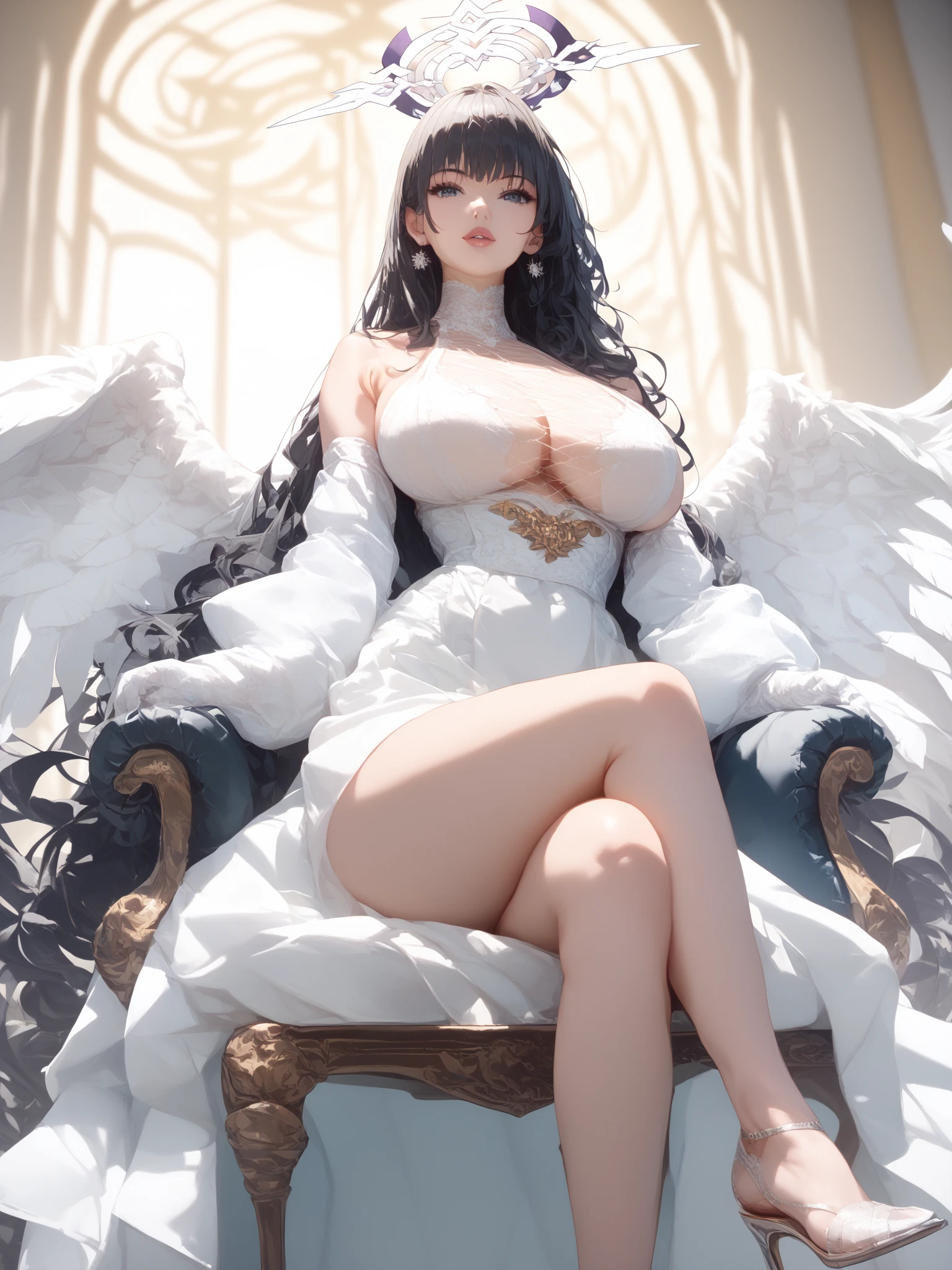 My Guardian Angel. wants . without clothes and linen. 1 woman. pixie. the anime. pectorals , . well drawn. hairs. Green eyes. open 2 girl baby with big breasts