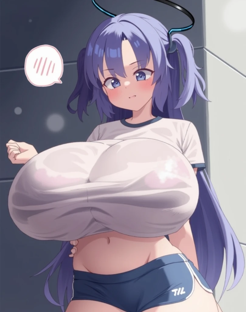 One girl, Hymen, Upper Body, View your viewers,(gigantic sagging breasts:1.4),Which,like facial,bukkake,topless,paizuri,,short hair,twintails,on back,bed,closed eyes,like facial,skinny